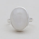 Rainbow Moonstone Sterling Silver Rings