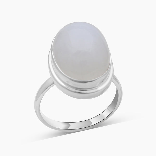 Rainbow Moonstone Sterling Silver Rings
