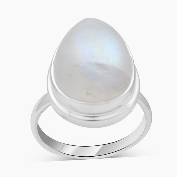 Rainbow Moonstone Sterling Silver Rings