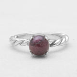 Rainbow Moonstone Silver Rings