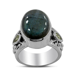 925 Sterling Silver Labradorite Ring