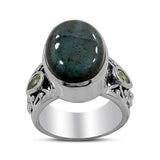 925 Starling Silver Labradorite Ring