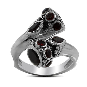 Smoky Quartz Gemstone Silver Rings