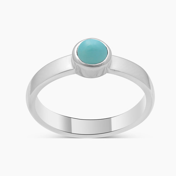 Mexican Turquoise Silver Band Rings