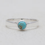 Mexican Turquoise Silver Band Rings