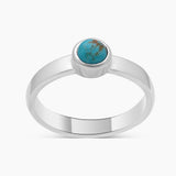 Mexican Turquoise Silver Band Rings