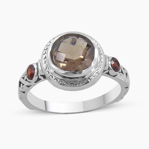 Smoky Quartz Sterling Silver Ring