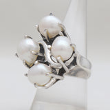 South Sea Pearl Silver Designer Rings