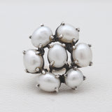 South Sea Pearl Silver Designer Rings