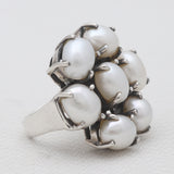 South Sea Pearl Silver Designer Rings