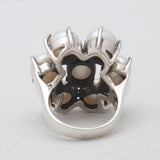South Sea Pearl Silver Designer Rings