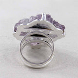 Large Amethyst Slice For women's Silver Jewelry