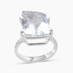 Crystal Silver Rings