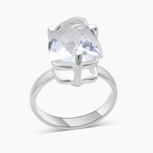 Crystal Silver Rings