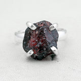 Garnet Silver Ring