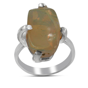925 Sterling Silver Ethiopian Opal Ring