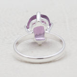 Natural Amethyst Silver Rings