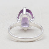 Natural Amethyst Silver Rings