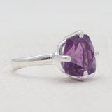 Natural Amethyst Silver Rings
