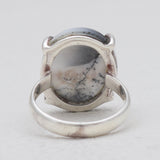 Natural Dendritic Opal 925 Sterling Silver Rings