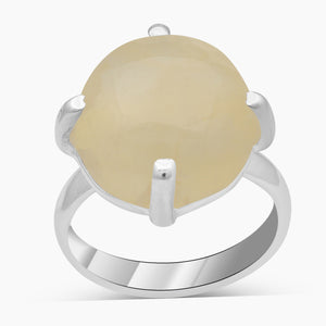 925 Sterling Silver Honey Calcite Rings