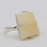 Honey Calcite Silver Rings