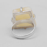 Honey Calcite Silver Rings