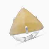Honey Calcite Silver Rings