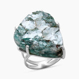 Green Kyanite Silver Rings