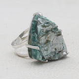 Green Kyanite Silver Rings