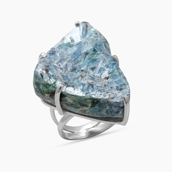 Green Kyanite Silver Rings