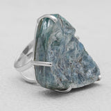Green Kyanite Silver Rings
