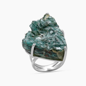 Green Kyanite Silver Rings