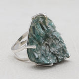 Green Kyanite Silver Rings