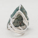 Green Kyanite Silver Rings