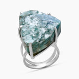 Green Kyanite Silver Rings
