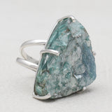 Green Kyanite Silver Rings