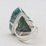 Green Kyanite Silver Rings