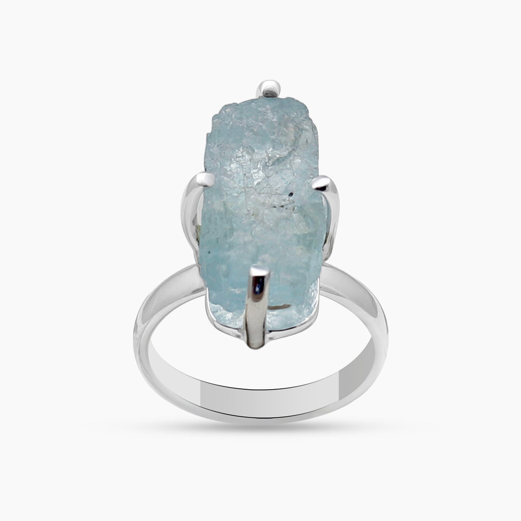 Aquamarine Silver Rings