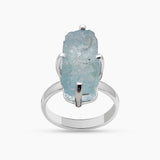 Aquamarine Silver Rings
