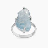 Aquamarine Silver Rings