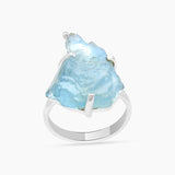Aquamarine Silver Rings