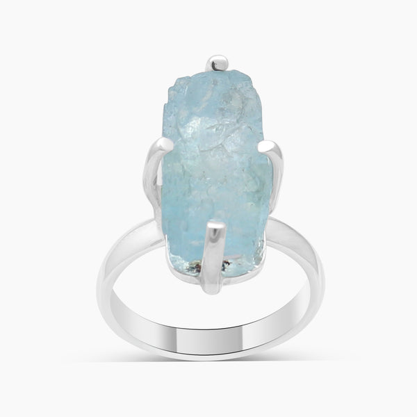 Aquamarine Silver Rings