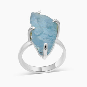Aquamarine Silver Rings