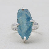 Aquamarine Silver Rings