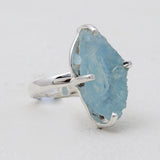 Aquamarine Silver Rings