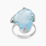 Aquamarine Silver Rings