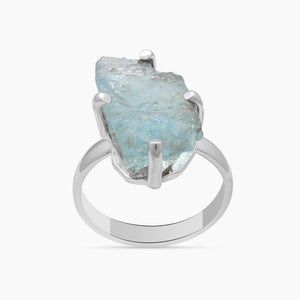 Aquamarine Silver Rings