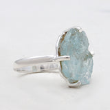 Aquamarine Silver Rings