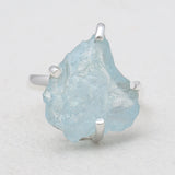 Aquamarine Silver Rings